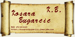 Kosara Bugarčić vizit kartica